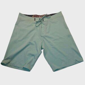 Lost Board Shorts 18" Aqua Blue Pockets Stretch Beach Surfing Mens 32 NEW NWOT